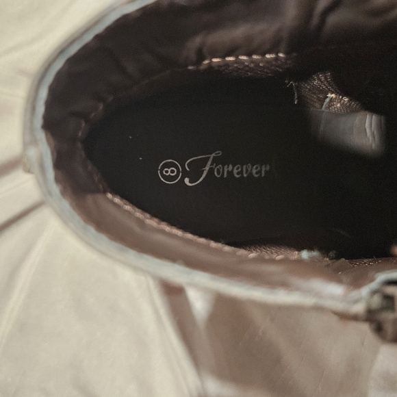 Women's ankle boots Forever brand size 8 brownish leather distress color - Picture 5 of 7